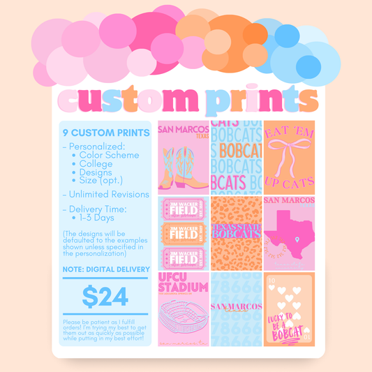 9 Custom College Wall Prints